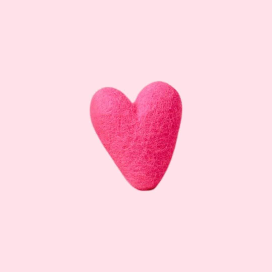 Felt Heart Car Vent Clip