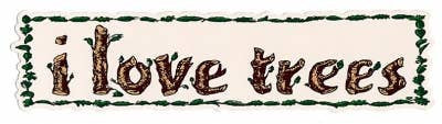 I Love Trees Large Bumper Sticker