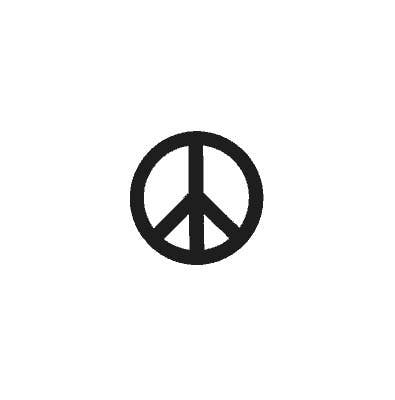 4 inch Peace Sign Window Sticker