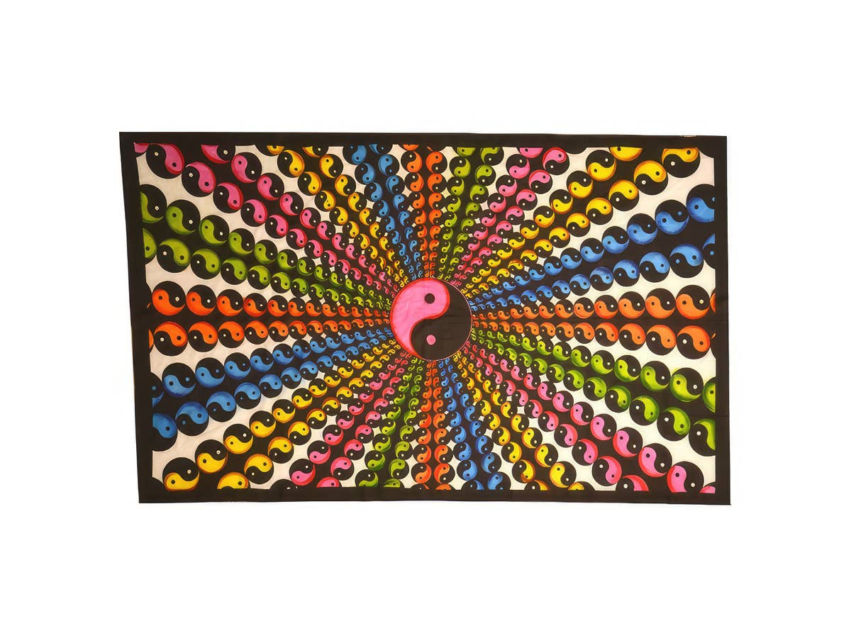 Rays of Yin Yang Yeah Tapestry