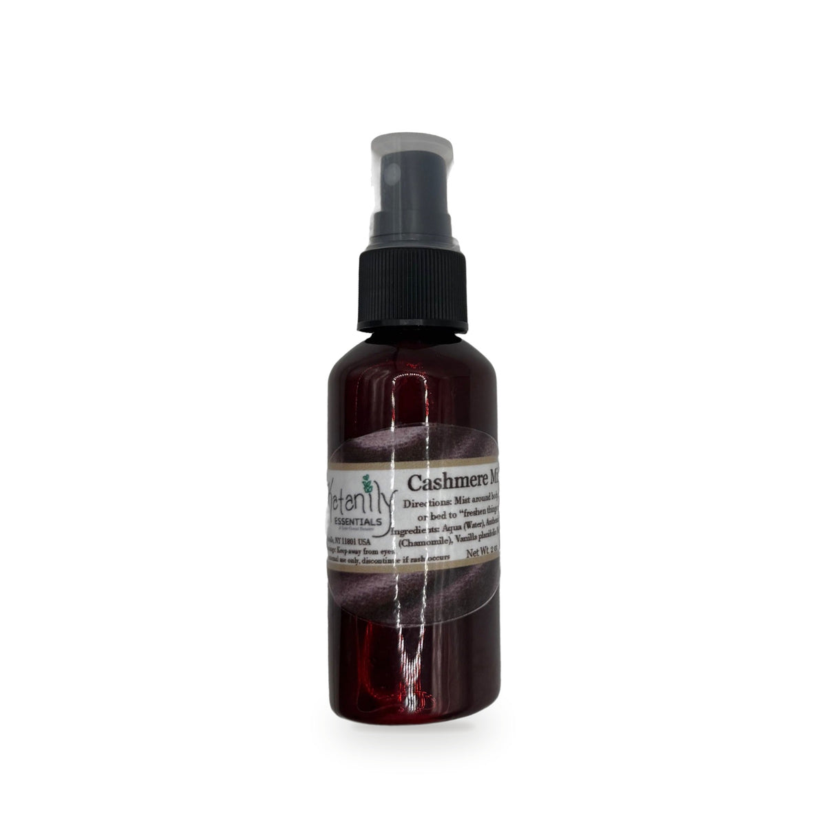 Cashmere Mist 2 oz red glass spray bottle by Katanily Essentials