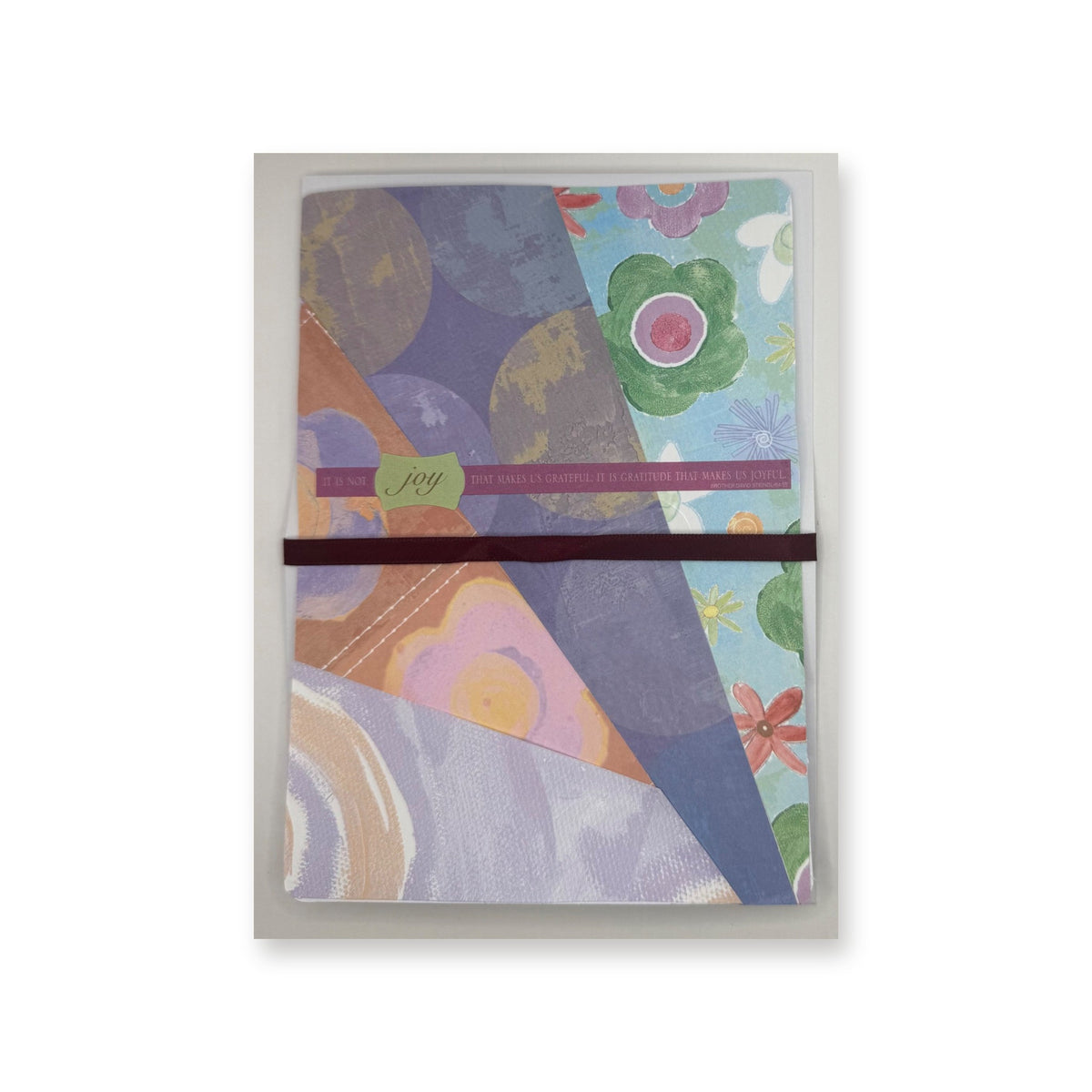 Joy handmade greeting card with collage design by Katanily Essentials