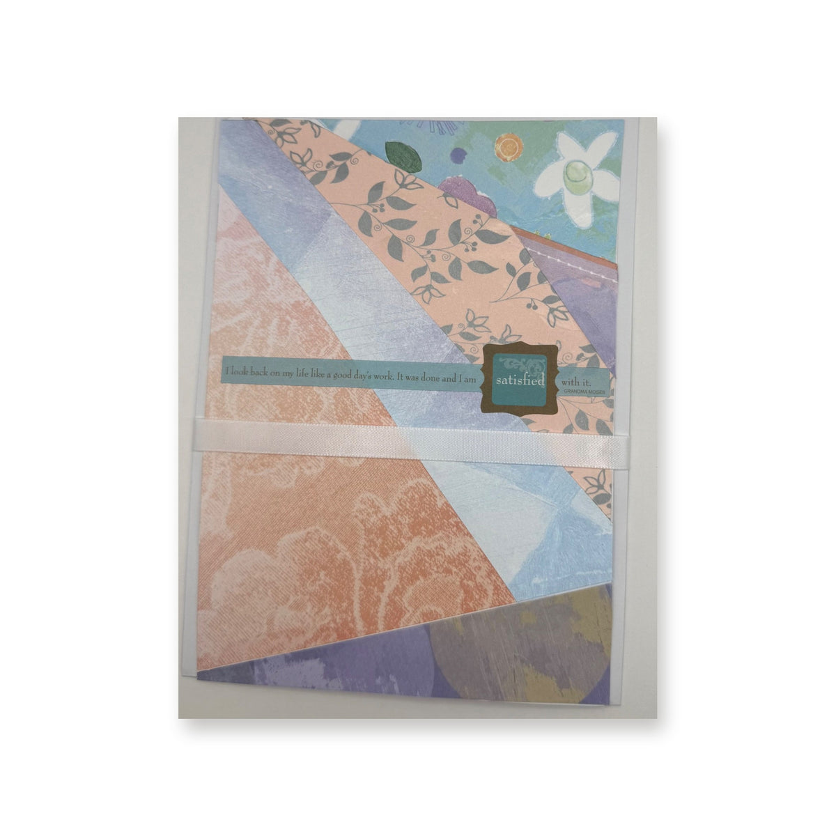 Satisfied handmade greeting card with collage design by Katanily Essentials